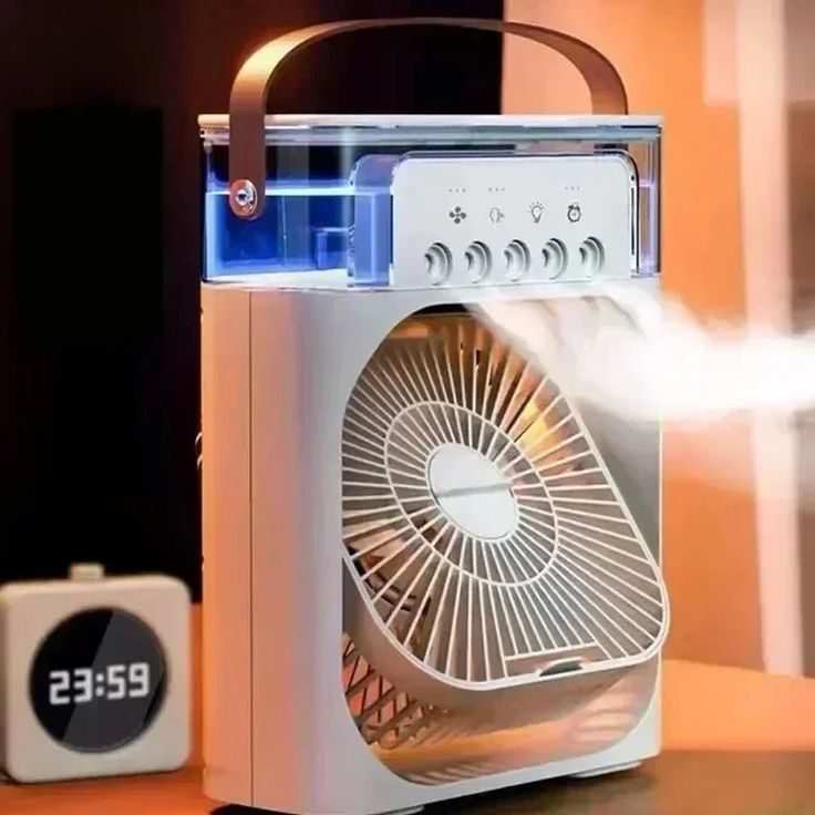 Ventilador humidificador de nebulización Con Luz Led